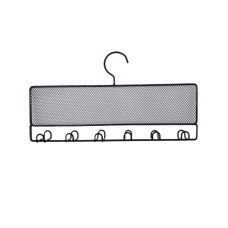 14.5" x 7.5" Black Metal Hanging Jewelry and Accessory Organizer