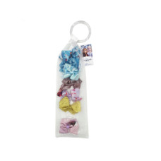 disney frozen ii 7 pack hair bows in bag with hanging ring