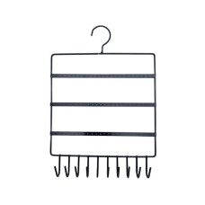 25" x 14.5" Black Metal Hanging Jewelry and Accessory Organizer
