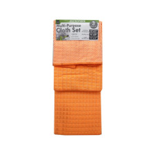 3 Pack Solid Color Microfiber Multi-Purpose Kitchen Cloth Set