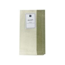 Homewear 18" x 18" Ivory and Green Single Napkin