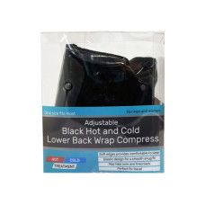 Adjustable Black Hot and Cold Lower Back Wrap Compress