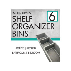 6 Pack Assorted Size Multi-Purpose Shelf Organizers