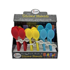 Kitchen Digest Multi-Color Small Silicone Spoon in Display