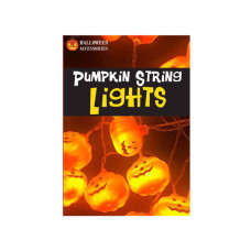 10 LED Plastic Blow Mold Pumpkin String Light Set