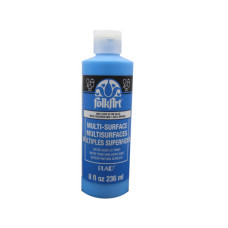 FolkArt 8oz Multi-Surface Satin Acrylic Paint in Look At Me Blue
