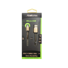 Acellories 10 Foot Micro USB Cable in Gold
