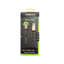 Acellories 10 Foot Micro USB Cable in Gold