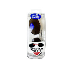 Drivers Edge Clip on Polarized UV Protection Black & Silver Lenses