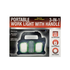Portable Solar Powered Work Light with Rechargable Batteries