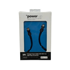 Power Up 6 ft Black USB-C to Lightning Charge & Sync Cable