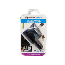 premier 12v socket adapter with usb car charger