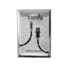 Electric Candy 3 Foot Micro USB Cable in Black