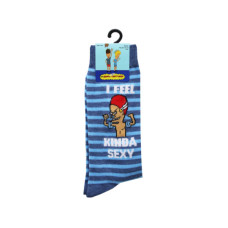 1 Pack Beavis And Butthead I Feel Kinda Sexy Blue Mens Crew Socks in Sizes 10-13