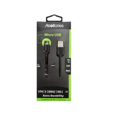 Acellories 10 Foot Micro USB Cable in Black