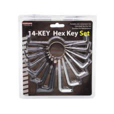 14 Piece Hex Key Set with Keyring Organizer