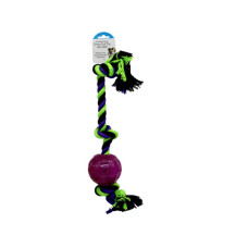 Knotted Rope Pet Toy with Chew Ball