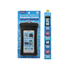 DryPro Waterproof Floating Smartphone Pouch with Strap in Assorted Colors on Clip Strip