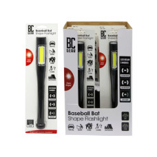 BC Gear 200 Lumen Baseball Bat Shape LED Flashlight with Batteries Included in Display