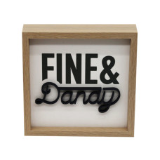 6"x 6" MDF Fine & Dandy Caption Box Decor