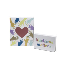2 pack wall decor kindness matters & hands to heart