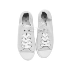 Women's White Low Top Sneaker Shoes in Assorted Sizes