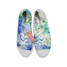 Women's Blue Tie-Dye Low Top Sneaker Shoes in Assorted Sizes