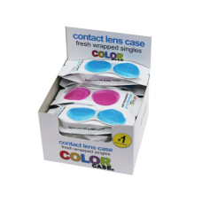 color case 1 pack contact lense case in sleeve in pdq displa
