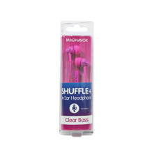 magnavox shuffle in ear silicone earbuds with mic in pink