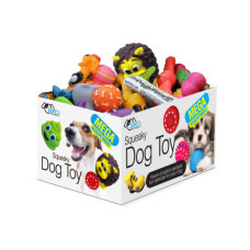 mega dog sqeaker toy assorted styles countertop display