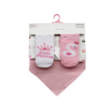 marilyn monroe baby 4 piece sock and bandana bib set in prin