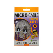 true tech 10 foot printed emjoi micro usb cable