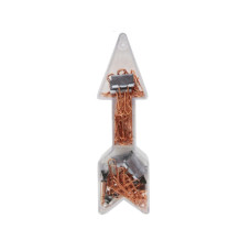 Arrow Paper Clip and Binder Clip Desk Container