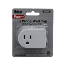 3 Prong Wall Tap with Power Switch