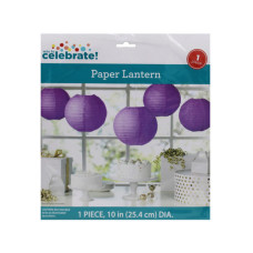 10" Decorative Paper Lantern in Purple