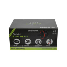 5-in-1 rolling wheel core fitness exercise set