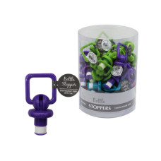 assorted silicone bottle stopper in countertop display