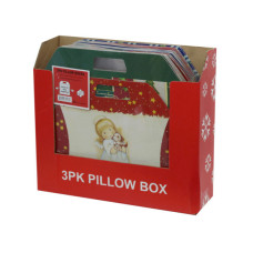 3 pack christmas themed pillow box gift boxes in assorted si