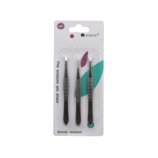 3 pack Eyebrow Tweezer Set with Assorted Tips