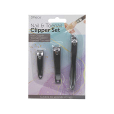 3 Piece Fingernail Clipper Tool Set