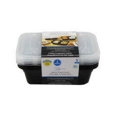 5 Pack Meal Prep Double-Sided Food Containers with Lids