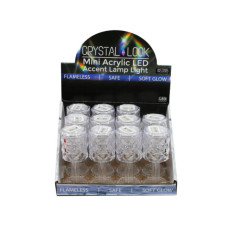 4.75" Crystal Mini Acrylic LED Accent Lamp Light