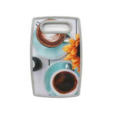 Maison Sucasa 10" x 6" Durable Cutting Board in Summer Coffee Design