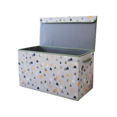 Extra Large Blue Triangle Pattern Collapsible Storage Box 14.5" x 28" x 15.75"