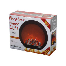 Dual-Powered Tabletop LED Fireplace Flame Light