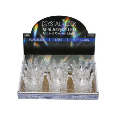 2.5" Crystal Mini Acrylic LED Crown Decorative Liht