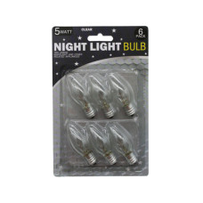 6 Pack 5-Watt 120 Volt Clear Night Light Bulbs