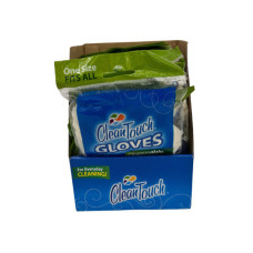Clean Touch 4 Pair Pack Disposable Latex Gloves in PDQ Display