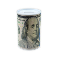 100 Dollar Bill Tin Money Bank