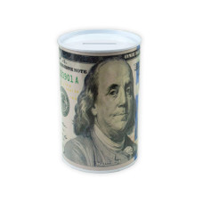 100 Dollar Bill Tin Money Bank